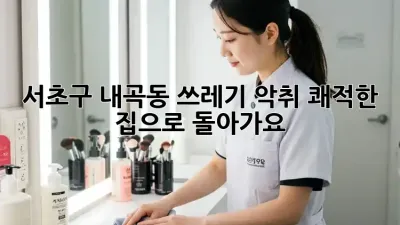 서초구 내곡동 쓰레기 악취? 쾌적한 집으로 돌아가요!